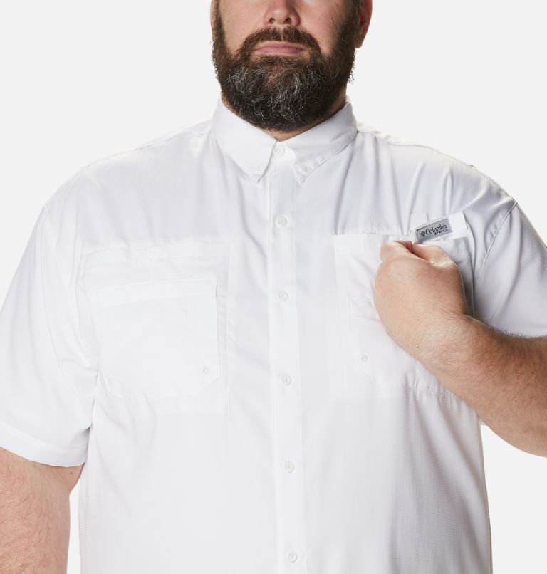 Thumbnail: Men’s PFG Tamiami II Short Sleeve Shirt - Big, Color: White, image 4