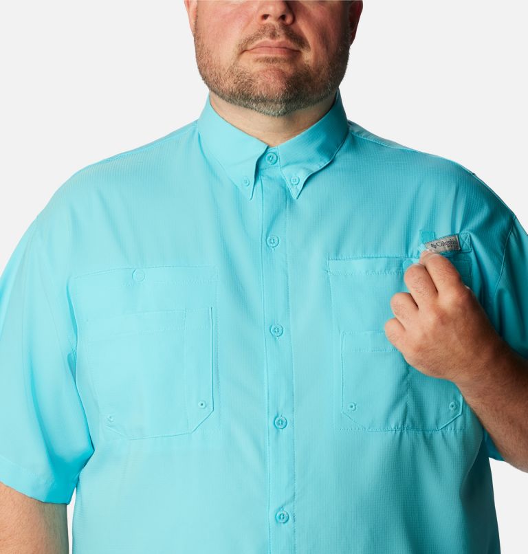 Men’s PFG Tamiami II Short Sleeve Shirt - Big, Color: Opal Blue, image 4