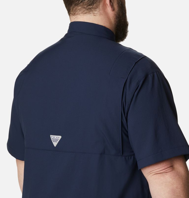 Thumbnail: Men’s PFG Tamiami II Short Sleeve Shirt - Big, Color: Collegiate Navy, image 5