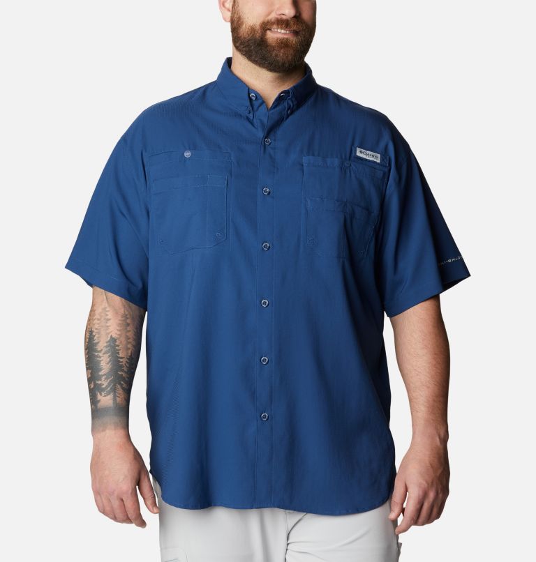 Thumbnail: Men’s PFG Tamiami II Short Sleeve Shirt - Big, Color: Carbon, image 1