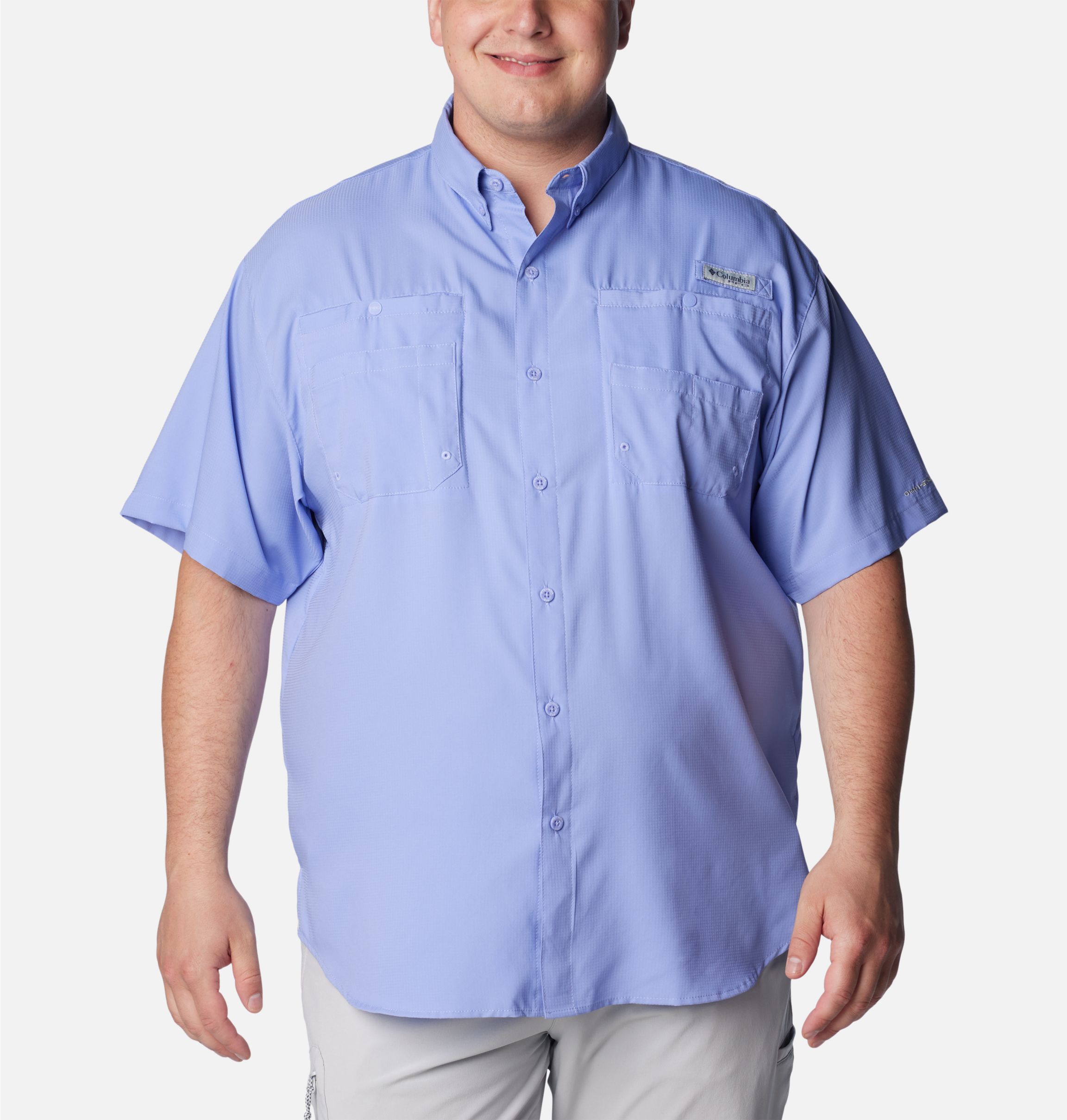 Columbia Tamiami Men's Short Sleeve Shirt - Powder Blue