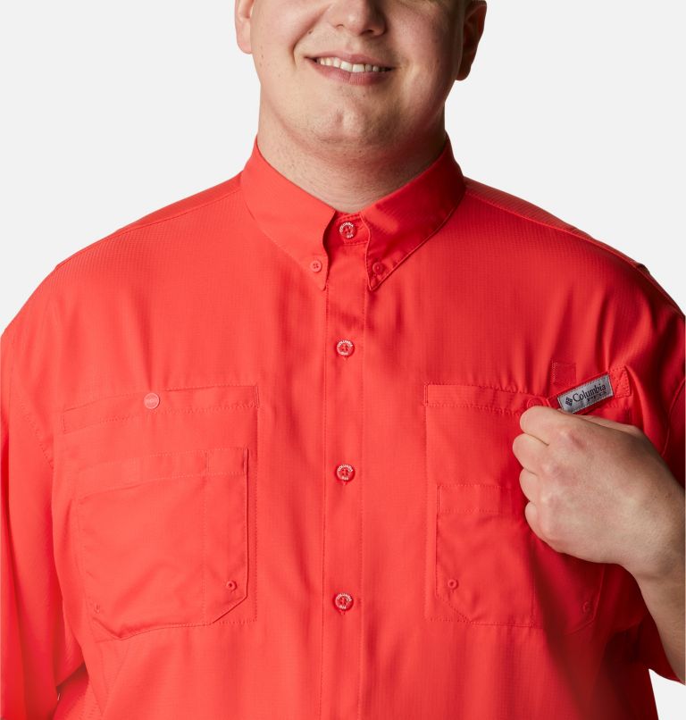 Men’s PFG Tamiami II Short Sleeve Shirt - Big, Color: Red Hibiscus, image 4