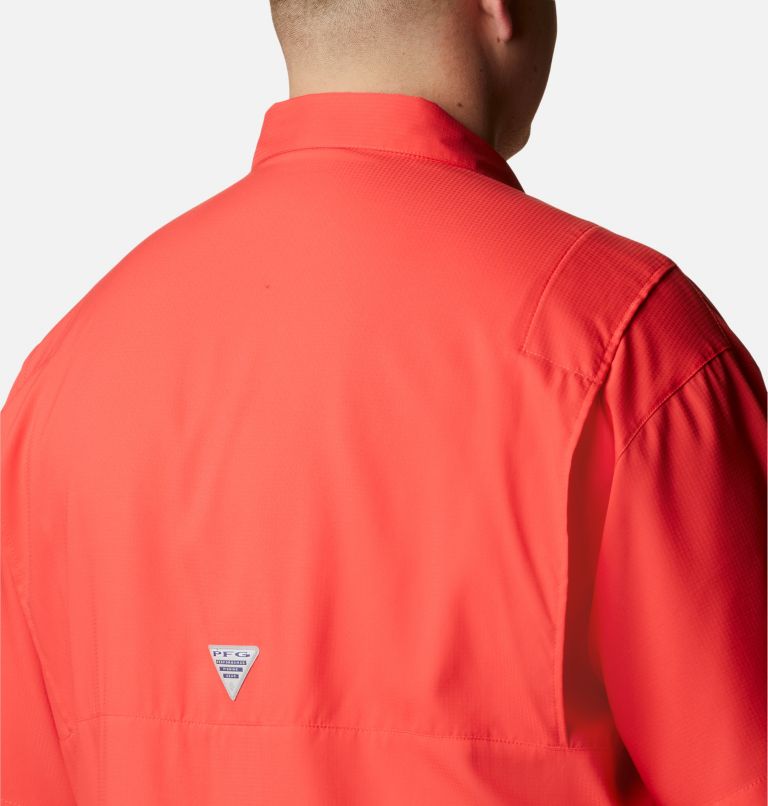 Thumbnail: Men’s PFG Tamiami II Short Sleeve Shirt - Big, Color: Red Hibiscus, image 5