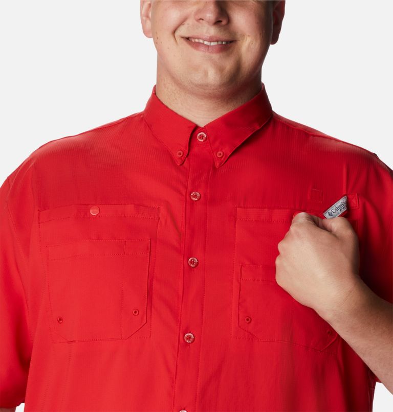 Men’s PFG Tamiami II Short Sleeve Shirt - Big, Color: Red Spark, image 4