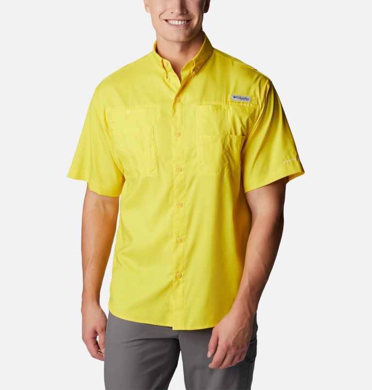 Men’s PFG Tamiami II Short Sleeve Shirt - Big, Color: Laser Lemon, image 1