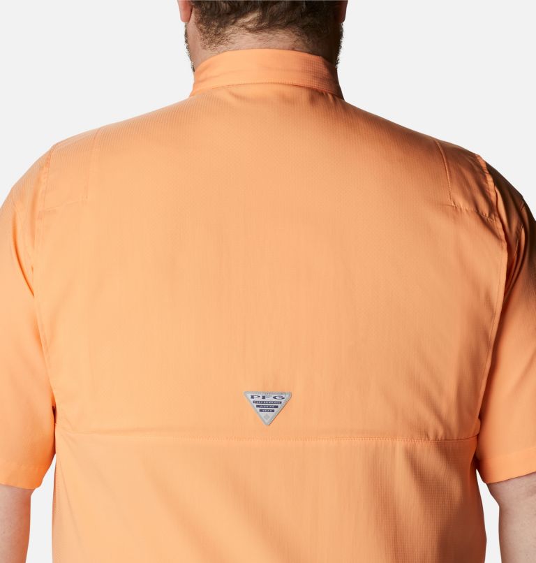 Thumbnail: Men’s PFG Tamiami II Short Sleeve Shirt - Big, Color: Bright Nectar, image 5
