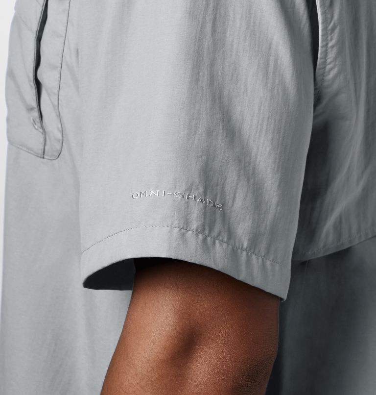 Thumbnail: Men's Bahama II Short Sleeve Shirt—Tall, Color: Cool Grey, image 4