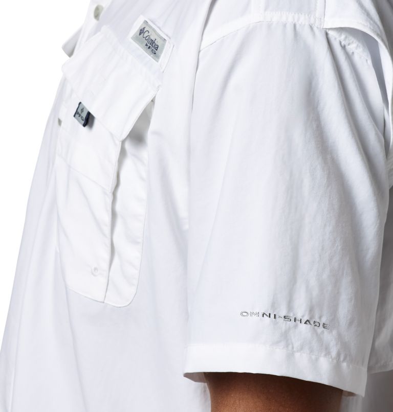 Thumbnail: Men’s PFG Bahama II Short Sleeve Shirt - Tall, Color: White, image 4