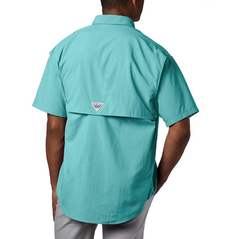 Thumbnail: Men’s PFG Bahama II Short Sleeve Shirt - Tall, Color: Gulf Stream, image 2