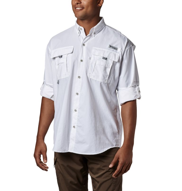 Thumbnail: Men’s PFG Bahama II Long Sleeve Shirt - Tall, Color: White, image 3