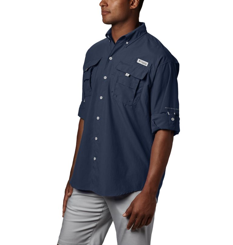 Thumbnail: Men’s PFG Bahama II Long Sleeve Shirt - Tall, Color: Collegiate Navy, image 3
