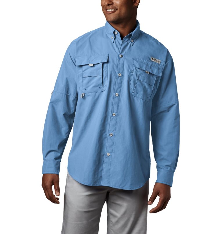 Thumbnail: Men’s PFG Bahama II Long Sleeve Shirt - Tall, Color: Sail, image 1