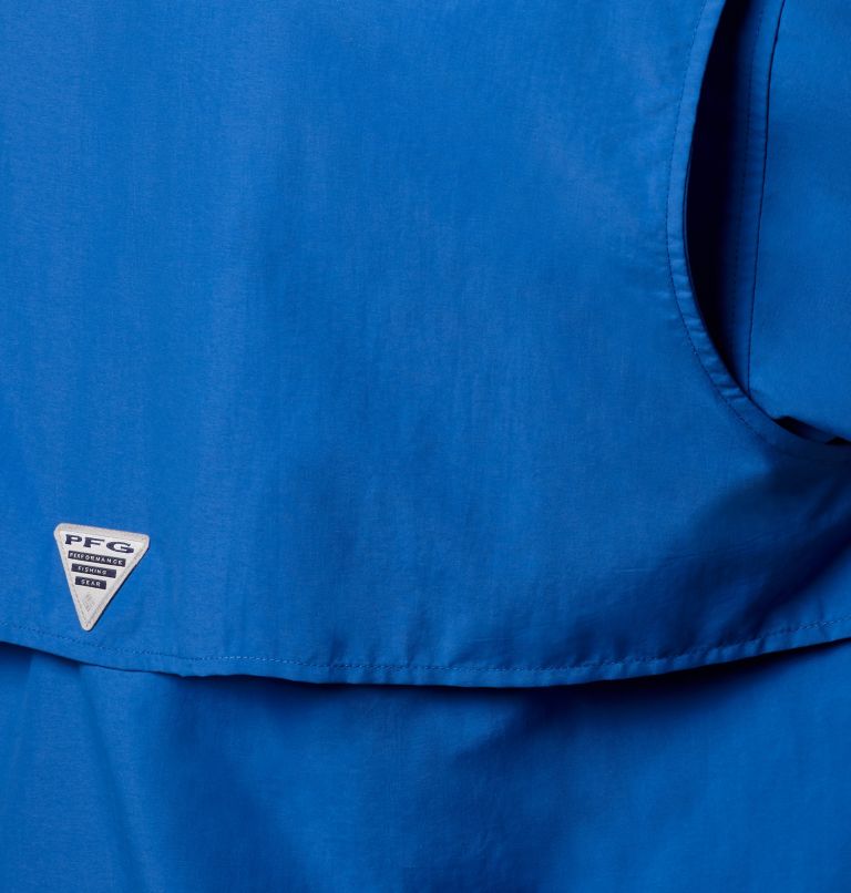 Thumbnail: Men’s PFG Bahama II Long Sleeve Shirt - Tall, Color: Vivid Blue, image 5