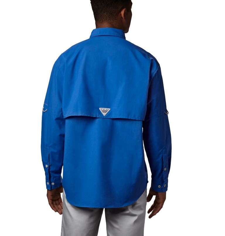 Thumbnail: Men’s PFG Bahama II Long Sleeve Shirt - Tall, Color: Vivid Blue, image 2