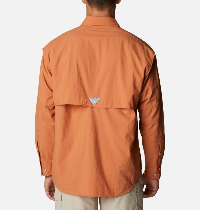 Thumbnail: Men’s PFG Bahama II Long Sleeve Shirt - Tall, Color: Island Orange, image 2
