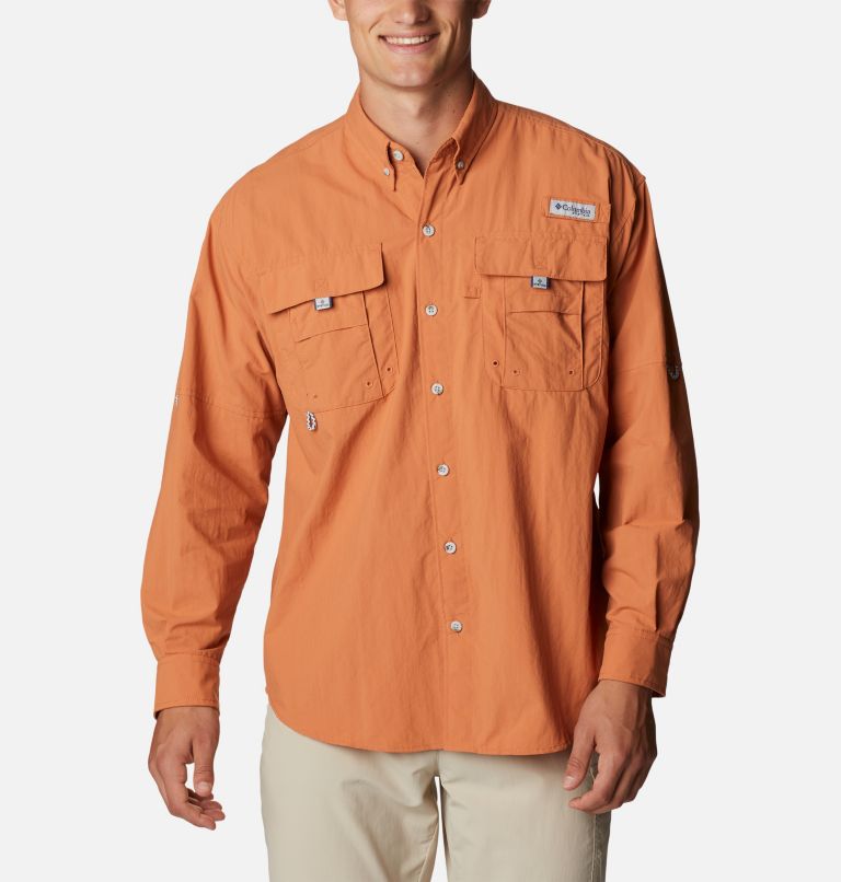 Men’s PFG Bahama II Long Sleeve Shirt - Tall, Color: Island Orange, image 1