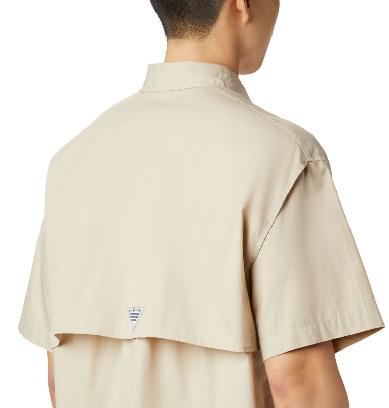 Thumbnail: Men’s PFG Bonehead Short Sleeve Shirt - Tall, Color: Fossil, image 5