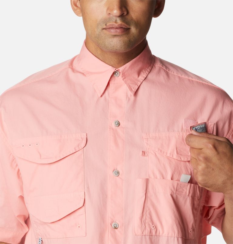Men’s PFG Bonehead Short Sleeve Shirt - Tall, Color: Sorbet, image 4