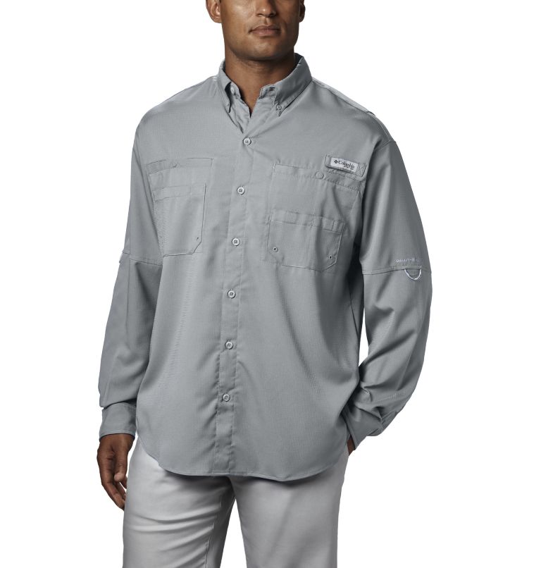 Men’s PFG Tamiami II Long Sleeve Shirt - Tall, Color: Cool Grey, image 1