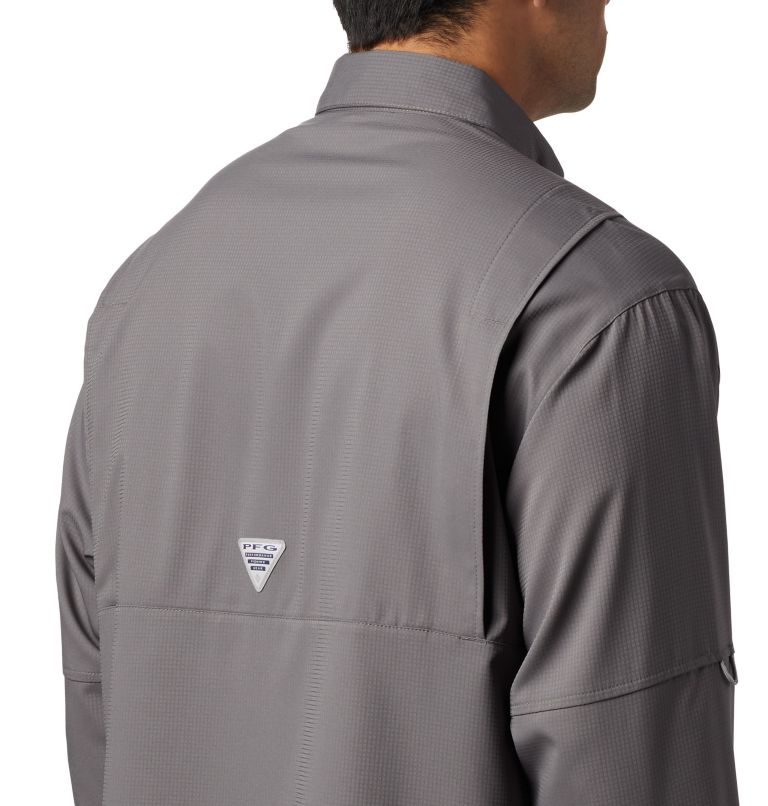 Thumbnail: Men’s PFG Tamiami II Long Sleeve Shirt - Tall, Color: City Grey, image 5