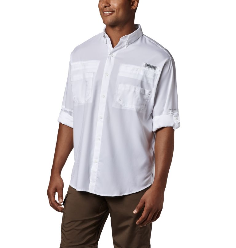 Men’s PFG Tamiami II Long Sleeve Shirt - Tall, Color: White, image 3