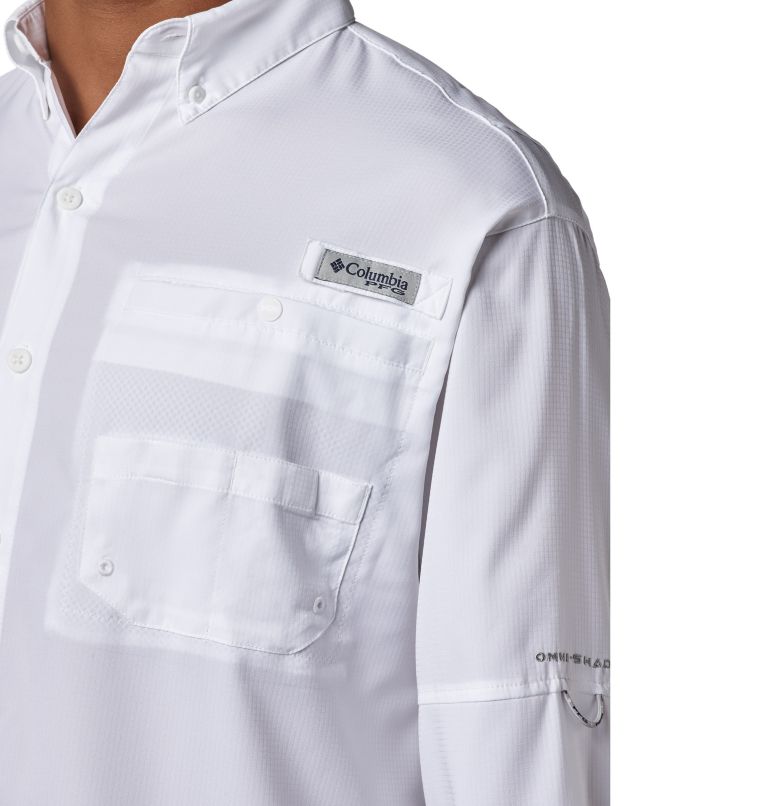 Thumbnail: Men’s PFG Tamiami II Long Sleeve Shirt - Tall, Color: White, image 4