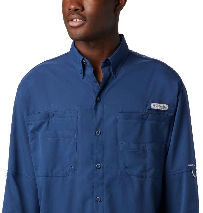 Men’s PFG Tamiami II Long Sleeve Shirt - Tall, Color: Carbon, image 3