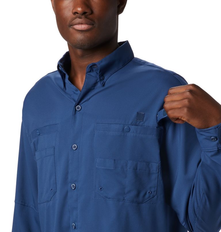 Thumbnail: Men’s PFG Tamiami II Long Sleeve Shirt - Tall, Color: Carbon, image 4