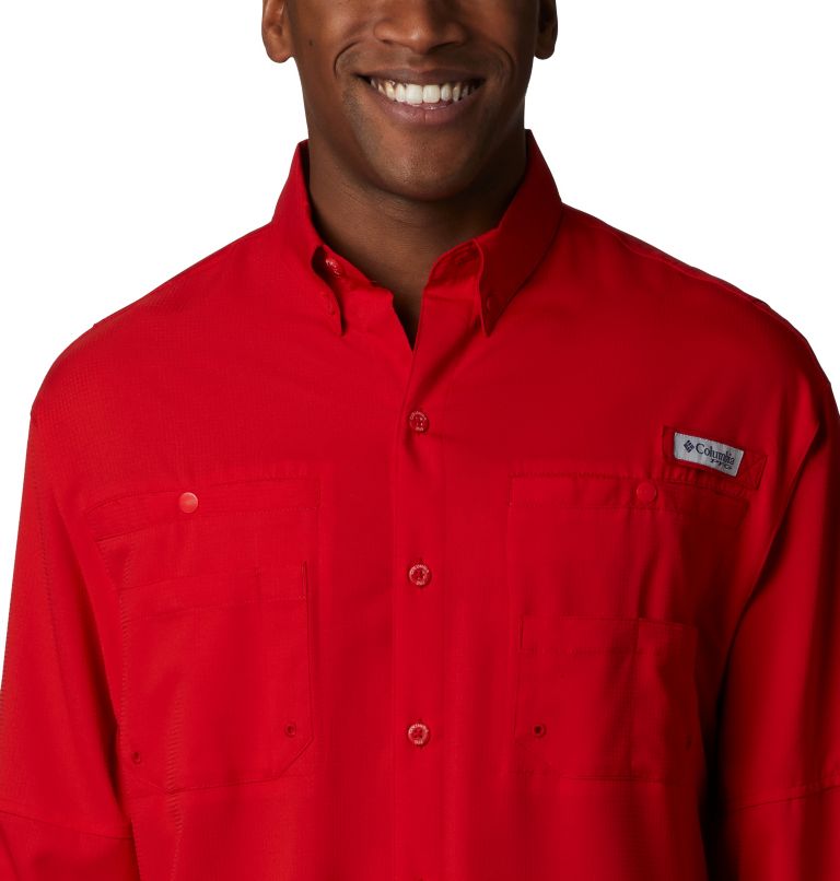 Men’s PFG Tamiami II Long Sleeve Shirt - Tall, Color: Red Spark, image 3