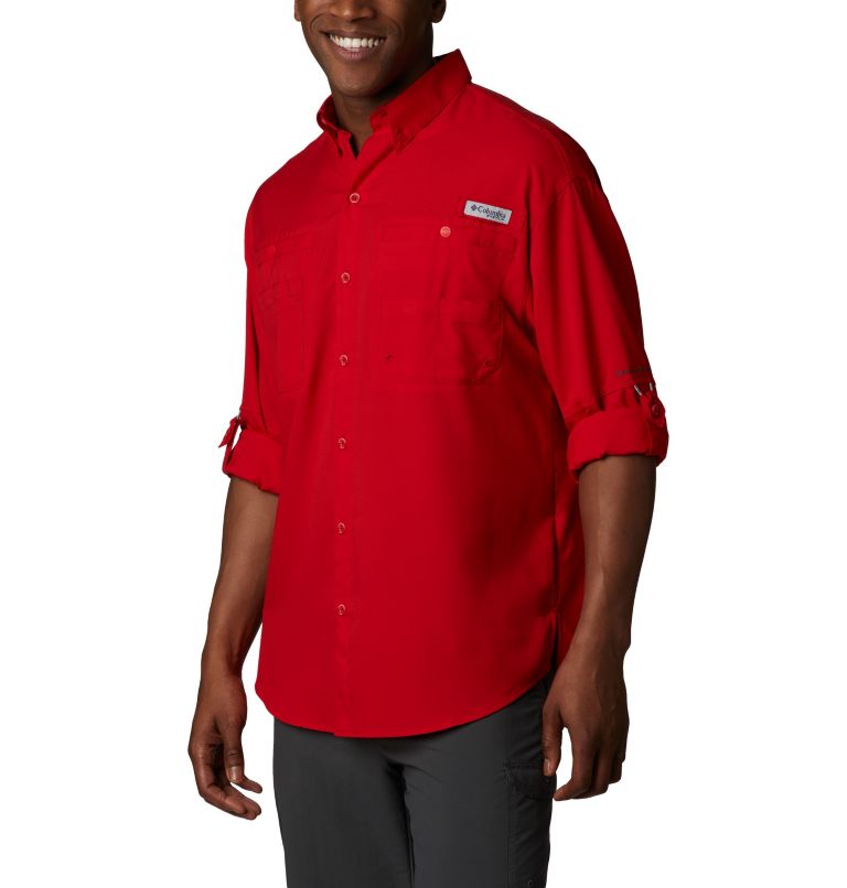 Thumbnail: Men’s PFG Tamiami II Long Sleeve Shirt - Tall, Color: Red Spark, image 4