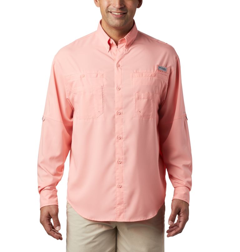 Men’s PFG Tamiami II Long Sleeve Shirt - Tall, Color: Sorbet, image 1