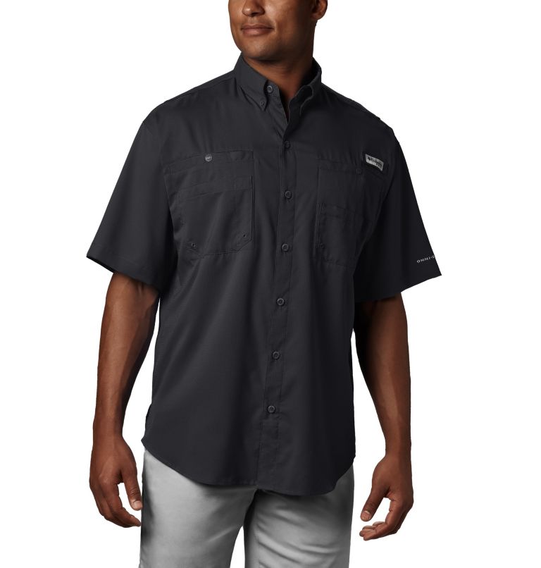 Thumbnail: Chemise à manches courtes PFG Tamiami II Homme - Grandes tailles, Color: Black, image 1