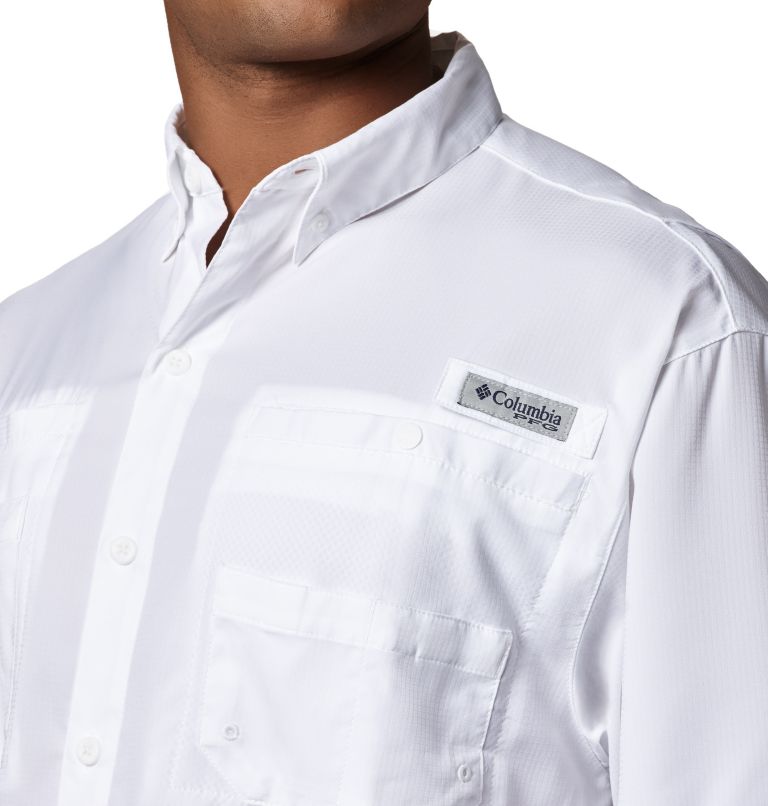 Thumbnail: Men’s PFG Tamiami II Short Sleeve Shirt - Tall, Color: White, image 3