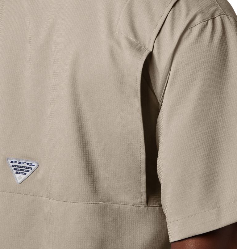 Thumbnail: Men’s PFG Tamiami II Short Sleeve Shirt - Tall, Color: Fossil, image 5