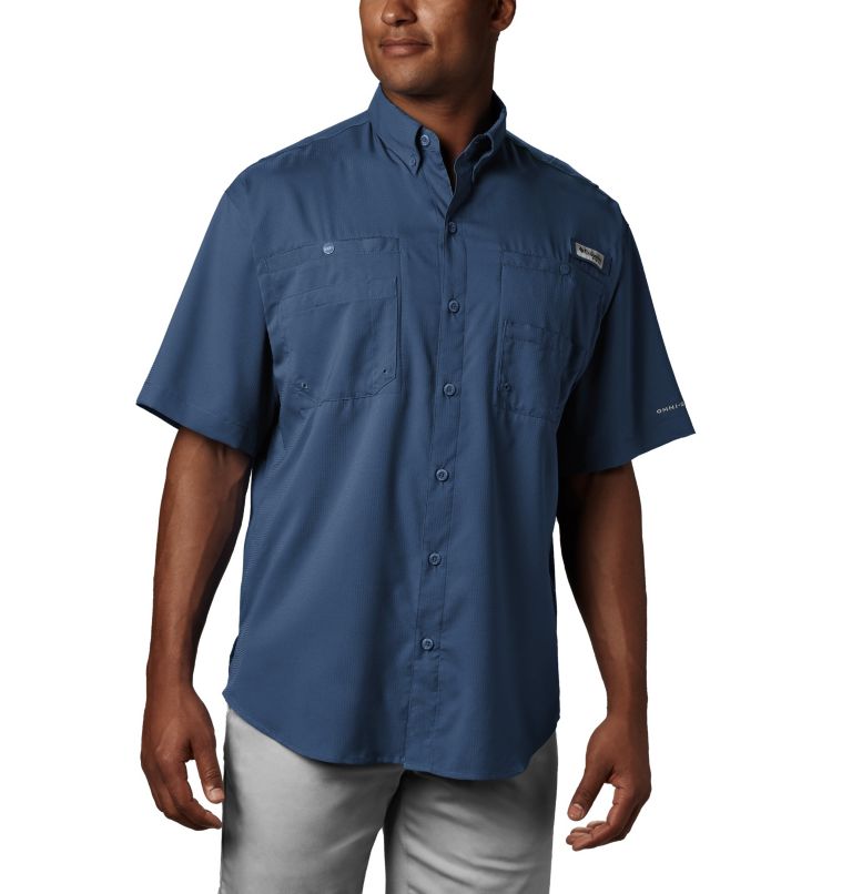 Thumbnail: Men’s PFG Tamiami II Short Sleeve Shirt - Tall, Color: Carbon, image 1