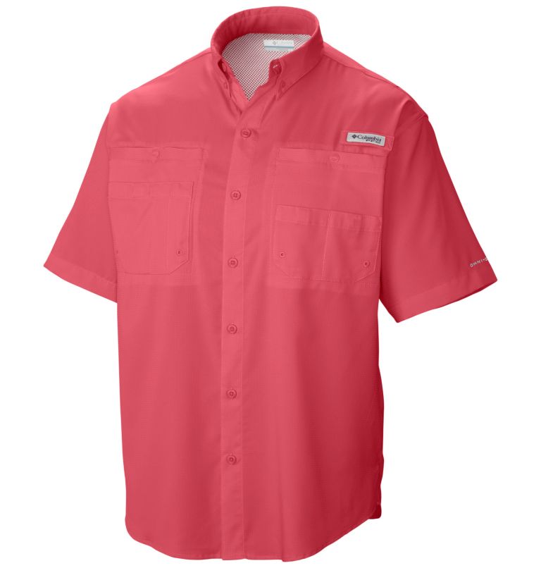 Men’s PFG Tamiami II Short Sleeve Shirt - Tall, Color: Sunset Red, image 1