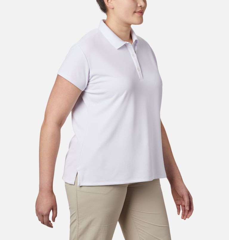 Thumbnail: Women’s PFG Innisfree Short Sleeve Polo Shirt - Plus Size, Color: White, image 4