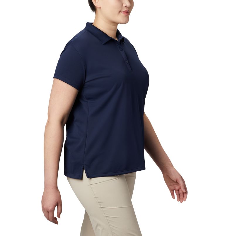 Thumbnail: Women’s PFG Innisfree Short Sleeve Polo Shirt - Plus Size, Color: Collegiate Navy, image 5