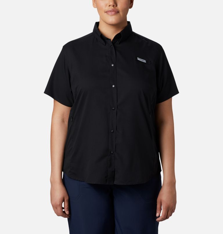 Women’s PFG Tamiami II Short Sleeve Shirt - Plus Size, Color: Black, image 1