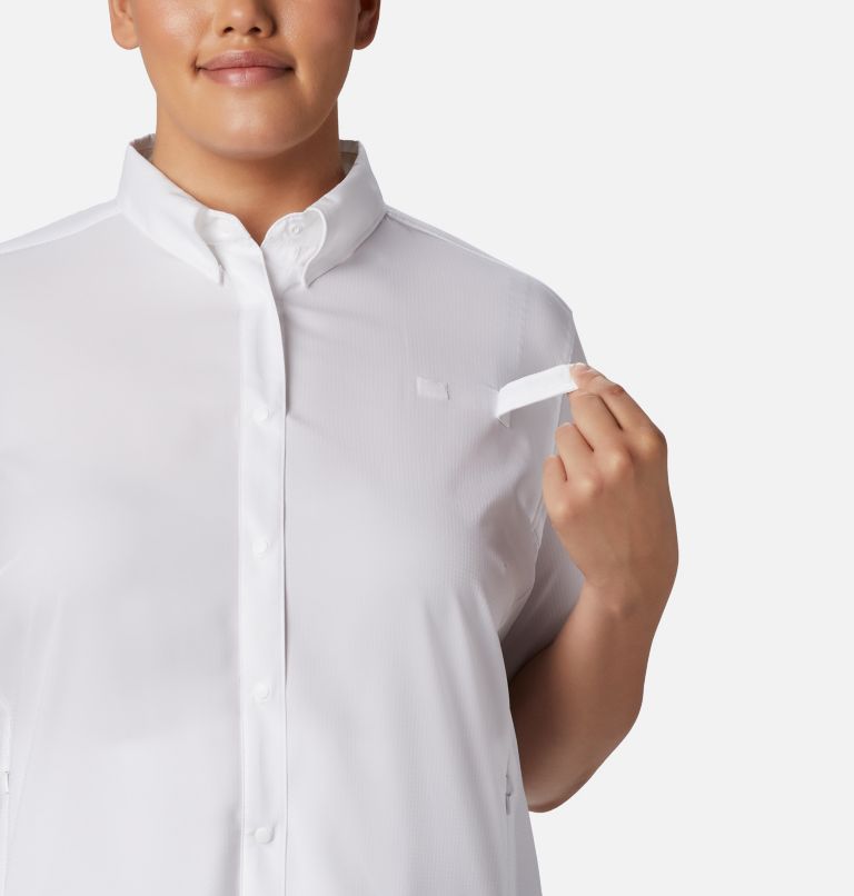 Women’s PFG Tamiami II Short Sleeve Shirt - Plus Size, Color: White, image 4