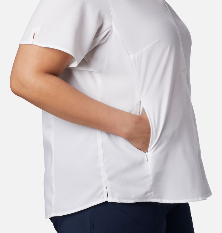 Thumbnail: Women’s PFG Tamiami II Short Sleeve Shirt - Plus Size, Color: White, image 5