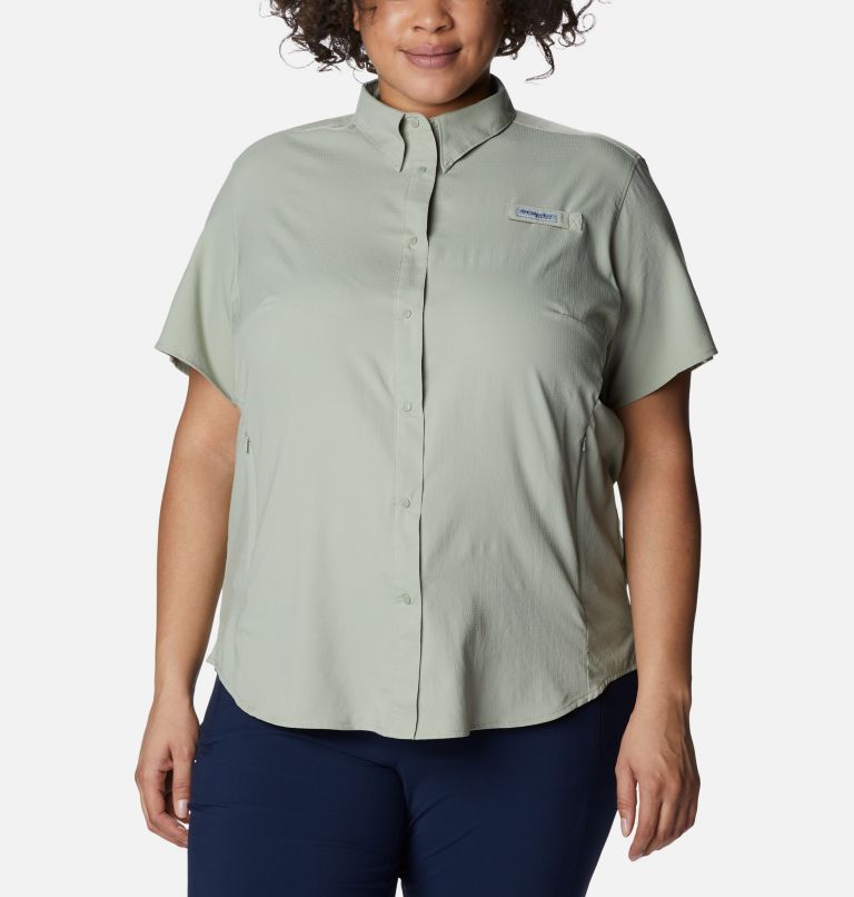 New Womens Columbia PFG "Tamiami" Omni-Shade/Wick Vented Fishing Shirt Plus Size 