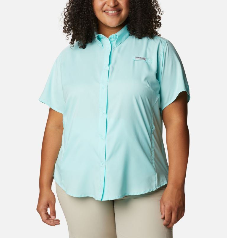 Women’s PFG Tamiami II Short Sleeve Shirt - Plus Size, Color: Gulf Stream, image 1