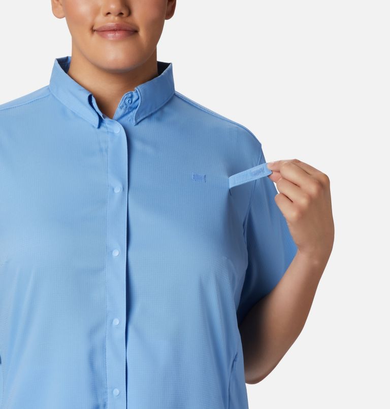 Women’s PFG Tamiami II Short Sleeve Shirt - Plus Size, Color: White Cap, image 4