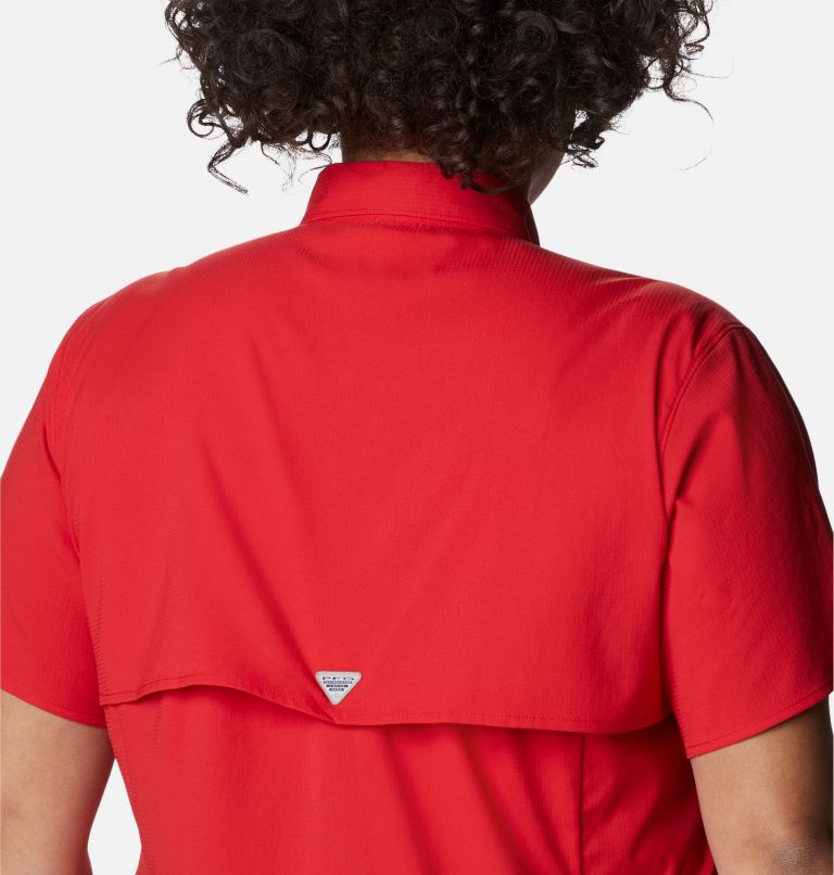 Thumbnail: Women’s PFG Tamiami II Short Sleeve Shirt - Plus Size, Color: Red Spark, image 5