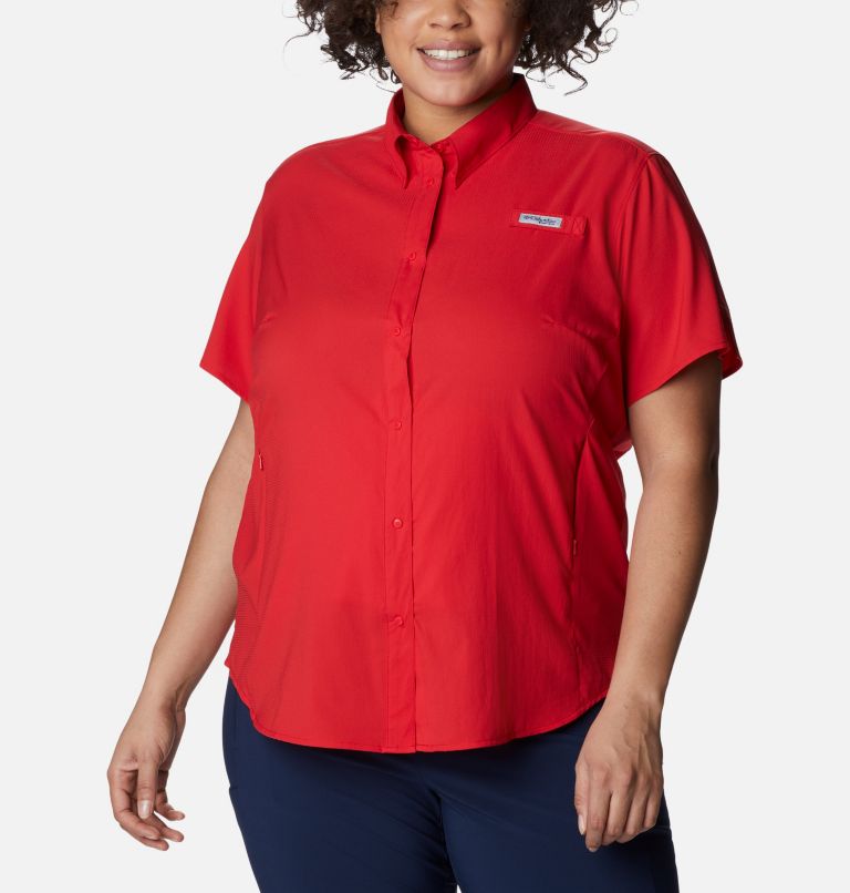 Women’s PFG Tamiami II Short Sleeve Shirt - Plus Size, Color: Red Spark, image 1