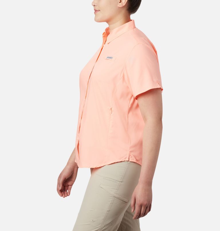 Thumbnail: Women’s PFG Tamiami II Short Sleeve Shirt - Plus Size, Color: Tiki Pink, image 3