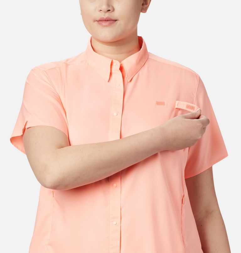 Women’s PFG Tamiami II Short Sleeve Shirt - Plus Size, Color: Tiki Pink, image 5