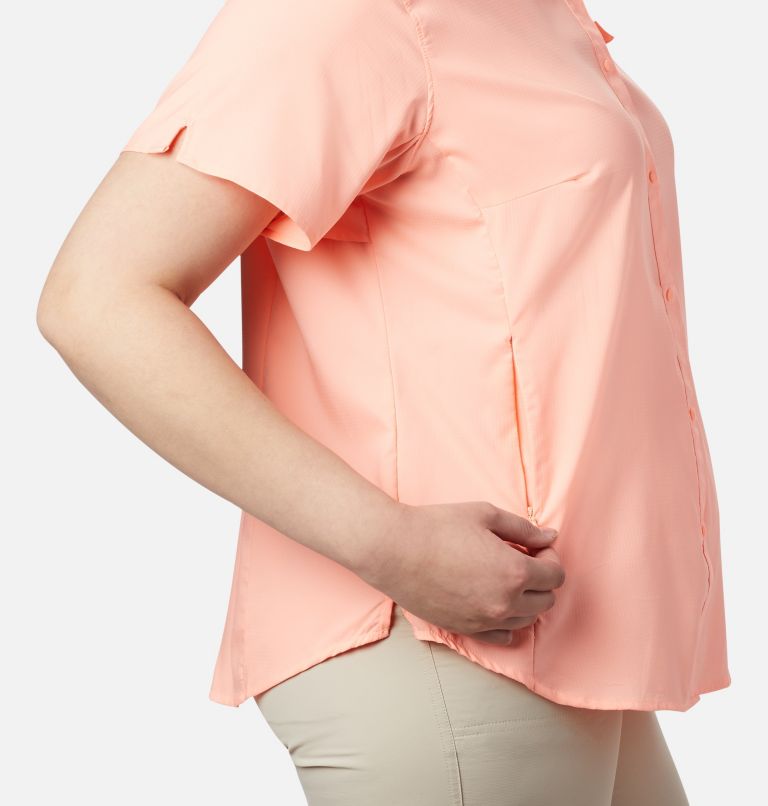 Thumbnail: Women’s PFG Tamiami II Short Sleeve Shirt - Plus Size, Color: Tiki Pink, image 6