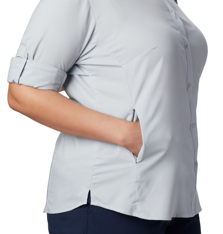 Thumbnail: Women’s PFG Tamiami II Long Sleeve Shirt - Plus Size, Color: Cirrus Grey, image 5